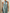Light Blue Denim Lace-up Maxi Dress