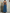 Color Block Denim Spaghetti Strap Maxi Dress
