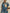 Oversized Washed Denim Shirt Midi Dress With Contrast Details