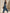Leopard Trim Smocked-Waist Denim Jumpsuit