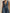 Leopard Trim Smocked-Waist Denim Jumpsuit