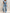 Structured Shoulder Distressed Denim Jumpsuit With Drawstring Waist