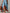 Vacation-Style V-neck And Red Wavy Trim Light Blue Cotton-linen Maxi Dress
