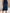 Dark Denim Collared Short Sleeve Fringe Hem Bodycon Midi Dress