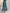 Ruffle Collar Gathered Denim Maxi Dress