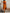 Orange Denim Collar Sleeveless Belted Midi Dress