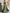 Colorblock Halter Denim Maxi Dress