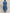 Puff Sleeve Belted Denim Midi Dress