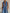 Sleeveless Denim Wide-Leg Jumpsuit With Orange Piping & Half-Zip
