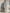 Contrast Trim Split Neck Denim Kaftan Dress