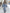Casual Retro Light Blue Denim Flared Long-Sleeved Wide-Leg Raw Edge Jumpsuit