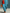Women’s Blue Linen-Blend Sleeveless Jumpsuit With Red Patch Pockets & Half-Zip Stand Collar MDZ0982E4T