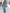 Casual Retro Light Blue Denim Flared Long-Sleeved Wide-Leg Raw Edge Jumpsuit