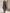 Leopard Trim Smocked-Waist Denim Jumpsuit