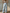 Gradient Washed Denim Wide-Leg Pants With Orange Stripes