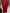 Red Pu Stitching Leopard Print Zipper Midi Dress