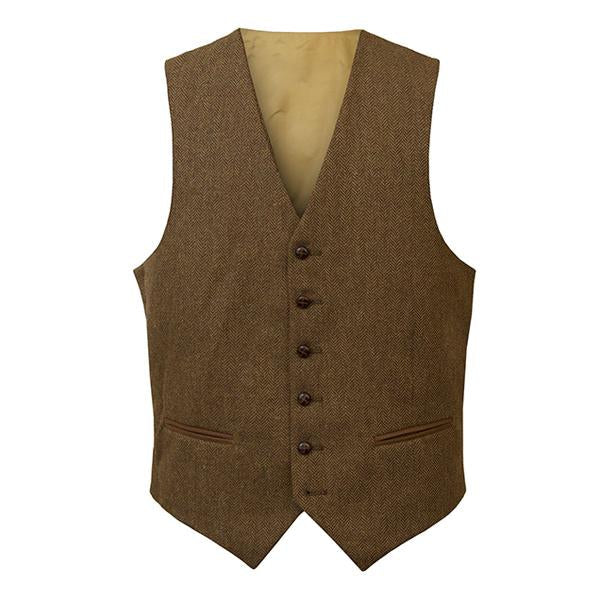 Mens Vintage Classic Single Breasted Vest M58 Brown / M Vests