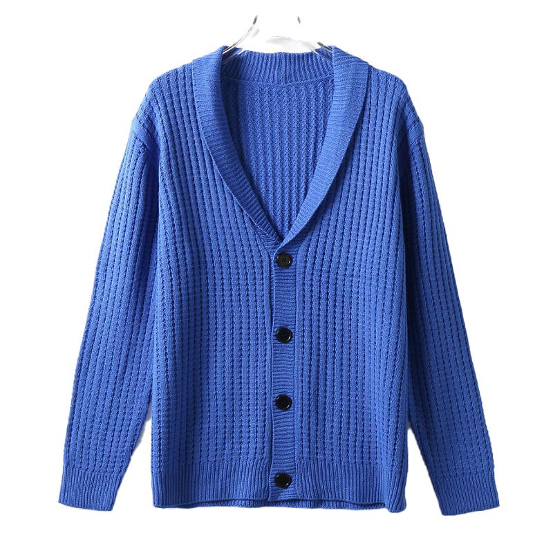 Men's Solid Color Knitted Cardigan Sweater 57658907X(重复款）