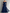 Women's Elegant Dark Blue Chiffon Organza Off-shoulder Long-sleeved Fitted Maxi Dress MDA1711L9AN