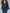 Casual Ruffle Trim Dark Blue Hooded Sweatshirt And Trousers Sports Set